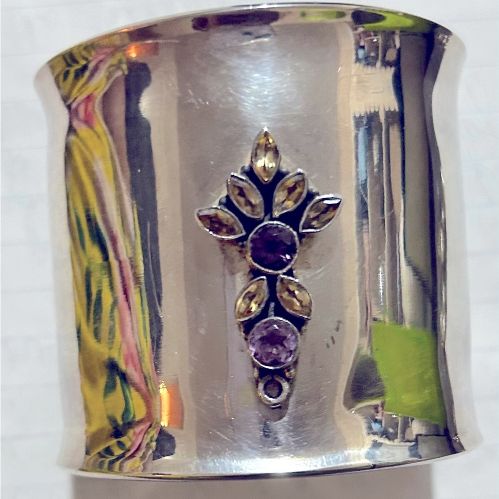 Handmade Native Cuff Sterling Silver Bracelet